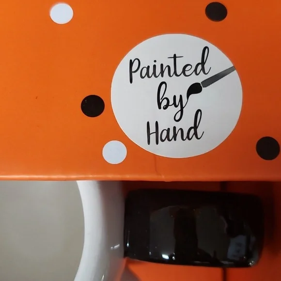 Lang NWT, NIB Set of 2 Halloween Mugs, Black Kitty Vampire and Ghost - Picture 5 of 7